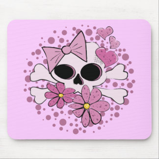 Girly Punk Skull Mouse Pad