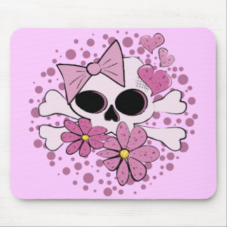 Girly Punk Skull Mouse Pad
