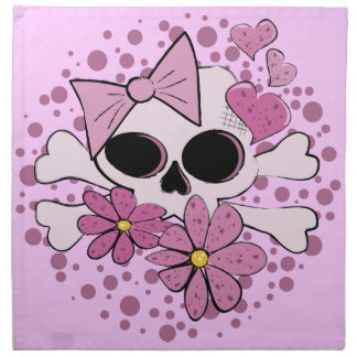 Girly Punk Skull Napkin