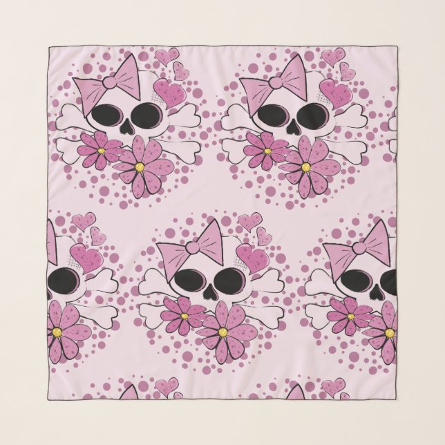 Girly Punk Skull Scarf (Front)