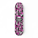 Girly Punk Skull Skateboard