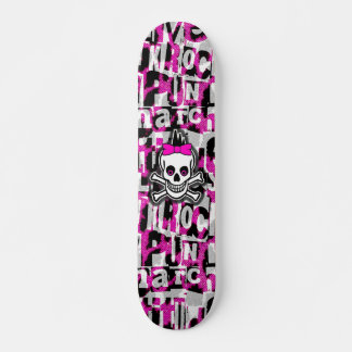 Girly Punk Skull Skateboard Deck
