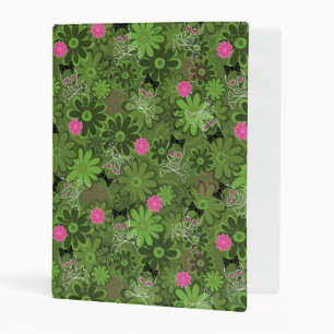 Girly Punk Skulls on Flower Camo background Mini Binder