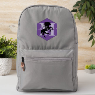 Girly Purple Abstract Watercolor Unicorn Monogram Patch