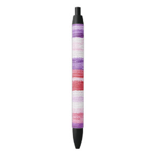 Girly Purple Blush Pink Red Stripes Christmas Pen