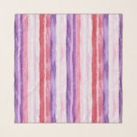 Girly Purple Blush Pink Red Stripes   Scarf