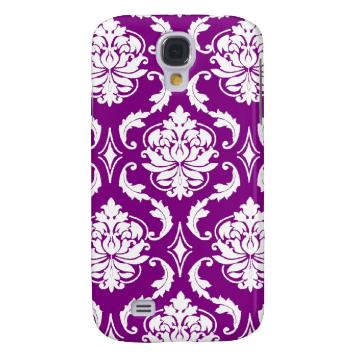 Girly Purple Damask Pattern