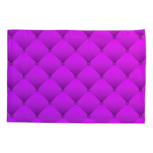 Girly Purple Faux Quilted Square Pattern Pillow Case