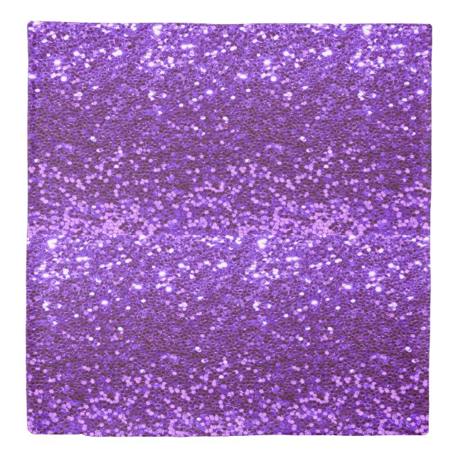 Girly Purple Glitter Bling Glam Elegant Modern  Duvet Cover (Front)