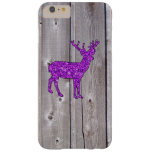 Girly Purple Glitter Deer Rustic Style Barely There Iphone 6 Plus Case at Zazzle