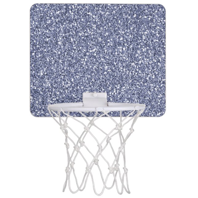 Girly Purple Glitter Mini Basketball Hoop (Front)