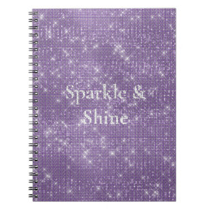 Girly Purple Glitzy Sparkle Notebook