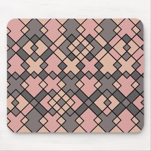 girly purple grids pattern mouse pad