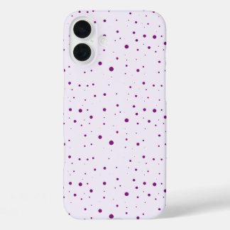 Girly Purple, Lilac Speckled iPhone 16 Plus Case