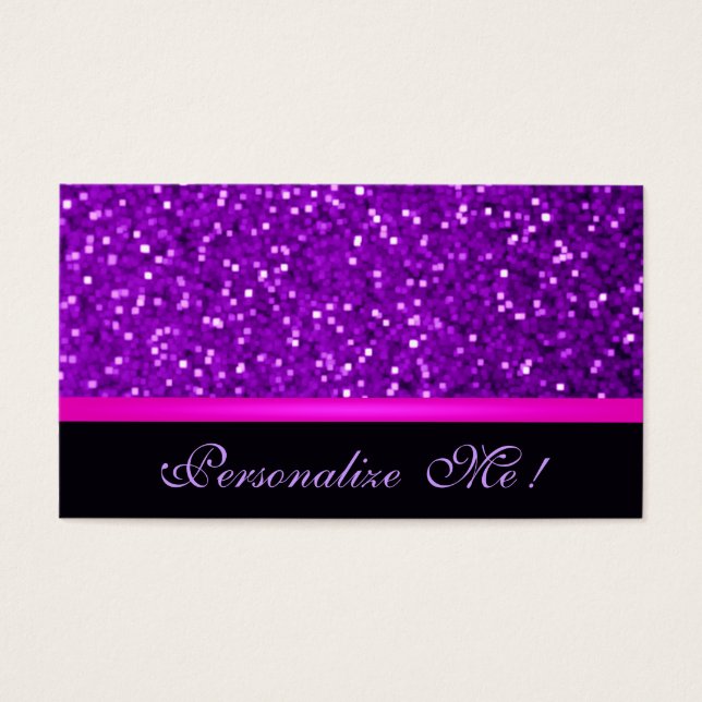 Girly Purple Modern Sparkle Pink Glitter Elegant (Front)
