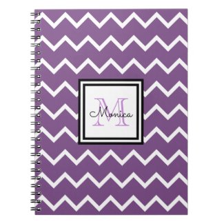 Girly Purple Name Monogram Chevron