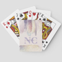 Girly purple pink glitter sparkle initial name