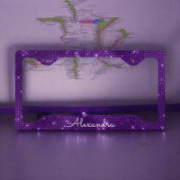 Girly Purple Shimmer and Sparkle Monogram