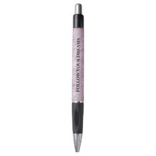 Girly Purple Silver Swirls Pen