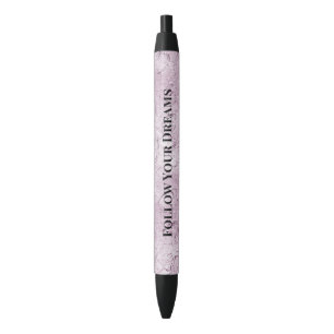 Girly Purple Silver Swirls Pen