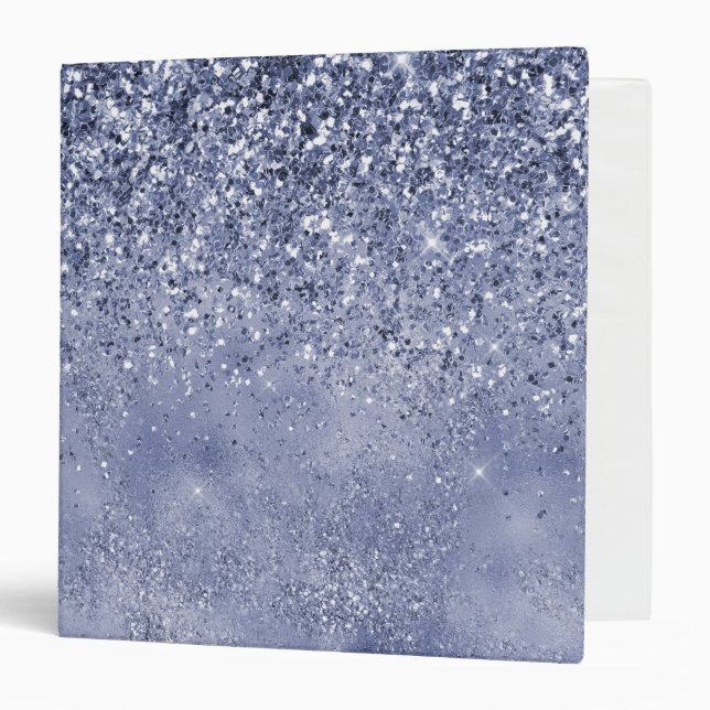 Girly Purple Sparkle Glitter 3 Ring Binder (Front/Inside)