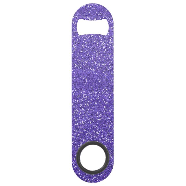 Girly Purple Sparkle Glitter Bar Key (Front)