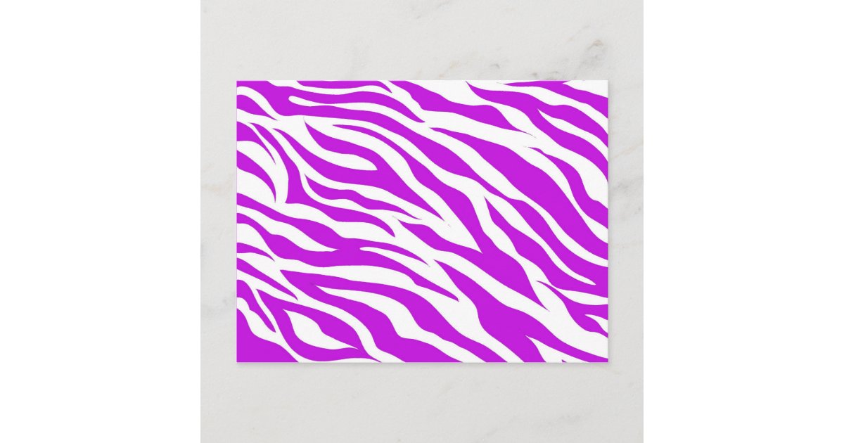 Girly Purple White Zebra Stripes Wild Animal Print Postcard | Zazzle.com