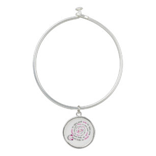 Girly quote Good taste in music bad taste in men Bangle Bracelet