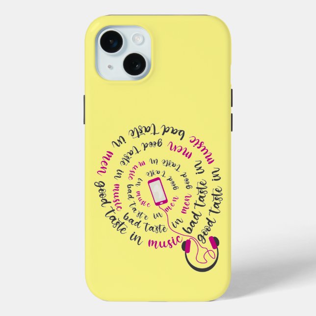 Girly quote Good taste in music bad taste in men Case-Mate iPhone Case (Back)