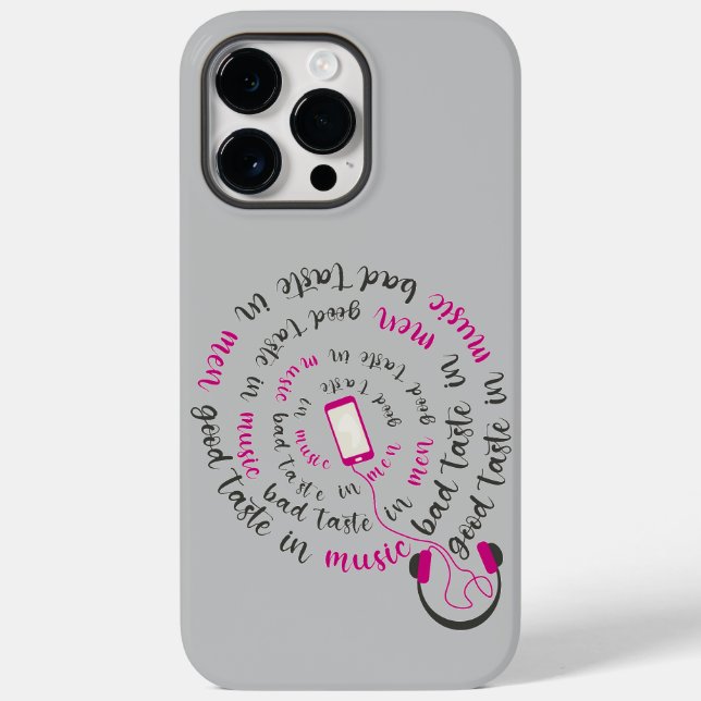 Girly quote Good taste in music bad taste in men Case-Mate iPhone Case (Back)