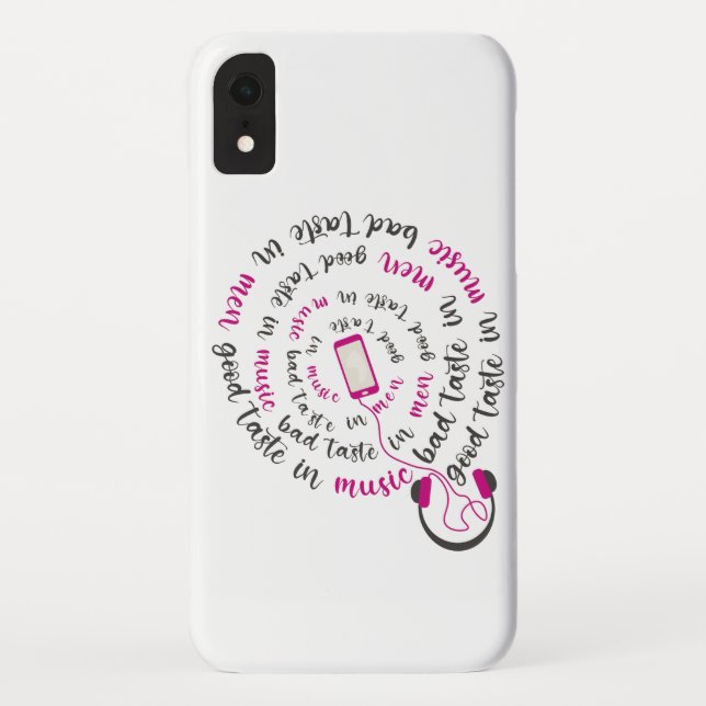Girly quote Good taste in music bad taste in men Case-Mate iPhone Case (Back)