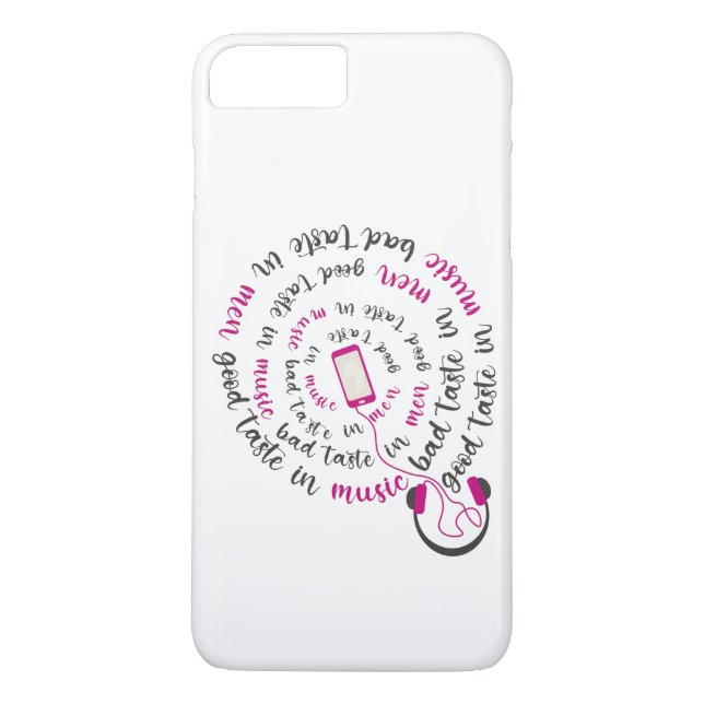 Girly quote Good taste in music bad taste in men Case-Mate iPhone Case (Back)