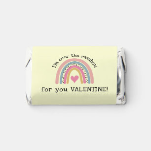 Girly Rainbow Classroom Friendship Valentine's Day Hershey's Miniatures