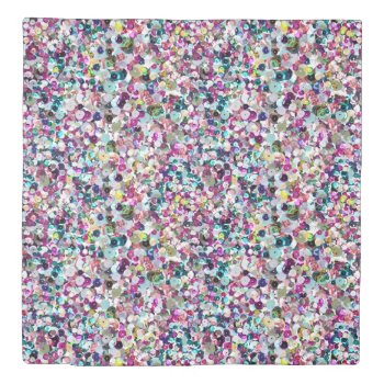 Girly Rainbow Faux Sequins Bling Duvet Cover by its_sparkle_motion at Zazzle