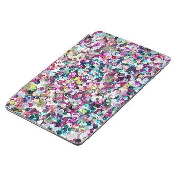 Girly Rainbow Faux Sequins Bling Ipad Air Cover by its_sparkle_motion at Zazzle
