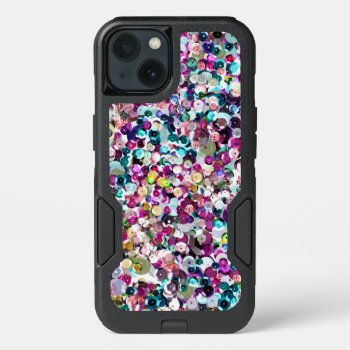 Girly Rainbow Faux Sequins Bling Iphone 13 Case by its_sparkle_motion at Zazzle