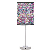 Girly Rainbow Faux Sequins Bling Table Lamp (Back)