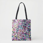 Girly Rainbow Faux Sequins Tote Bag at Zazzle