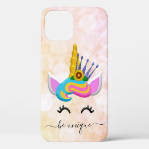 Girly Rainbow Unicorn Be Unique iPhone 12 Case