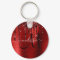 Girly Red Dripping Glitter Brush Metal Monogram