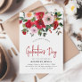 Girly Red & Pink Floral Galentine's  Invitation