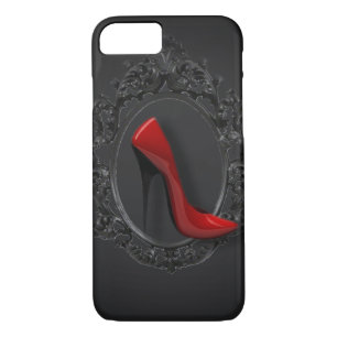 girly red stilettos shoe lover vintage fashion iPhone 8/7 case