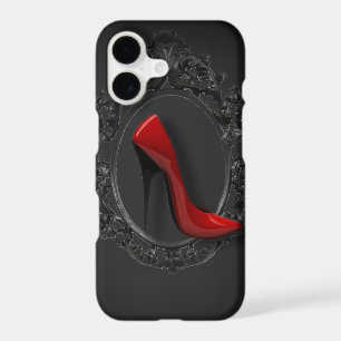 girly red stilettos shoe lover vintage fashion iPhone 17 case