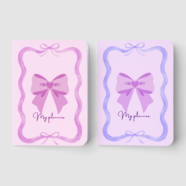 Girly Ribbon Bouquet Mini Notebook Set (Front)