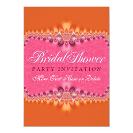 Girly Romance Pink Bridal Shower Party Invitation