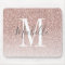 Girly Rose Gold Blush Pink Glitter Monogram Name