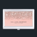 Girly Rose Gold Confetti Pink Gradient Monogram Business Card Case<br><div class="desc">This elegant and chic design is perfect for the stylish and trendy fashionista. It depicts a faux printed sparkly rose gold glitter confetti poured on top of a girly blush pink and bubblegum pink color gradient ombre. It's a modern, glamorous, pretty, and trendy luxe design. Just customize this design with...</div>