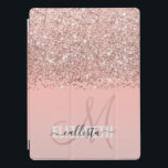 Girly Rose Gold Confetti Pink Gradient Monogram iPad Pro Cover<br><div class="desc">This elegant and chic design is perfect for the stylish and trendy fashionista. It depicts a faux printed sparkly rose gold glitter confetti poured on top of a girly blush pink and bubblegum pink color gradient ombre. It's a modern, glamorous, pretty, and trendy luxe design. Just customize this design with...</div>