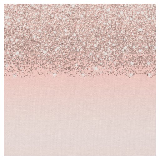 Girly Rose Gold Confetti Pink Gradient Ombre Fabric | Zazzle