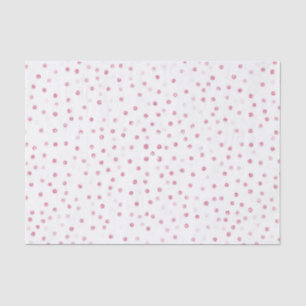Girly Rose Gold Dots Confetti White Design Tissue Paper